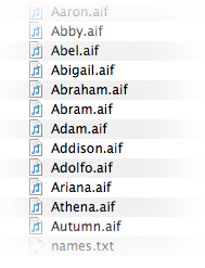 audio files